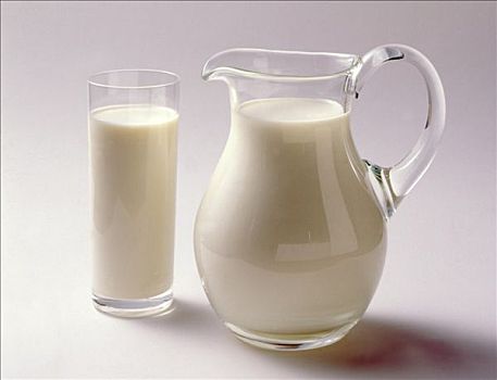 牛奶杯,水罐,牛奶