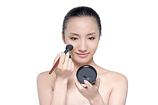 正在化妝的美女