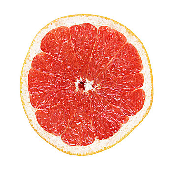 一半,成熟,橙色,柚子,隔绝,白色背景,背景