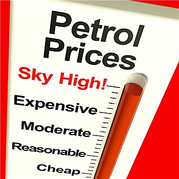 汽油,价格,天空,高,监控,展示,翱翔,燃料,费用