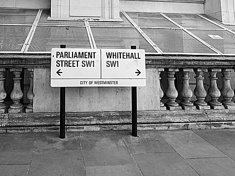 黑白,议会,街道,签到,伦敦