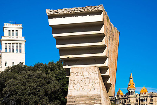 纪念建筑,加泰罗尼亚,政治,雕刻师,玛丽亚,巴塞罗那,西班牙