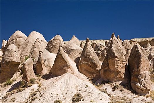 石头,风景,山谷,靠近,卡帕多西亚,中安那托利亚,土耳其,亚洲