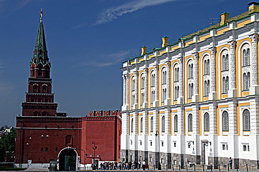 欧洲,俄罗斯,莫斯科,克里姆林宫,宫殿,墙,塔,世界遗产