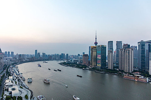 上海,黄浦江,两岸,夜景