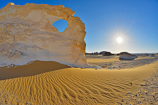 岩石构造,白沙漠,利比亚沙漠,撒哈拉沙漠,埃及,北非,非洲