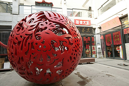 天津古文化街雕塑