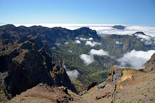 风景,火山口,国家公园,加纳利群岛,帕尔玛,西班牙,欧洲