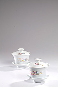 瓷器茶壶盖碗茶
