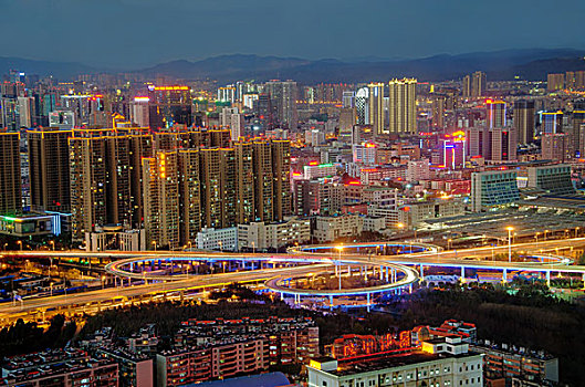 昆明城市风光及夜景