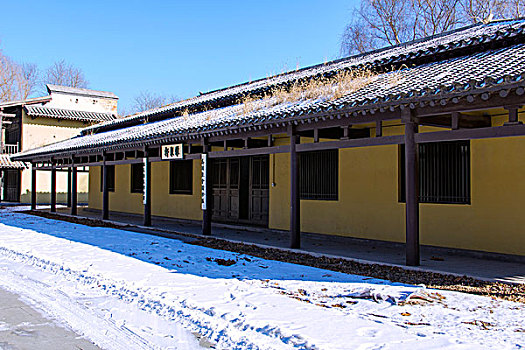 中国涿州影视城的古代民居建筑