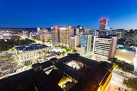 风景,市区,阿德莱德,夜晚