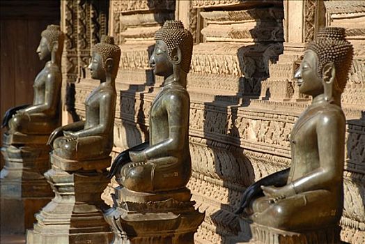 青铜,佛像,庙宇,博物馆,艺术,古旧,万象,老挝