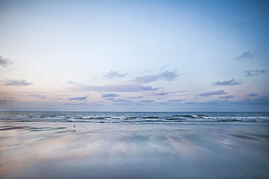 风景,海滩,日出