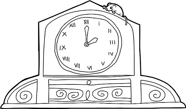 钟表,罗马数字,老鼠