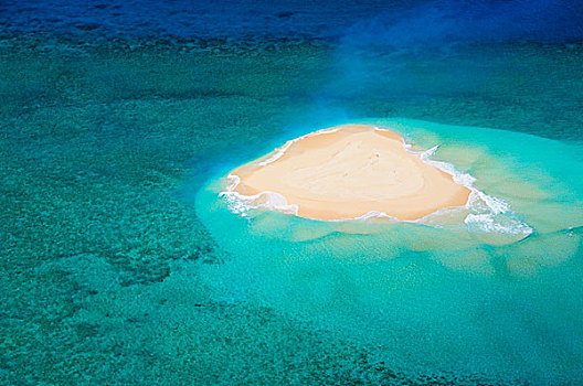 珊瑚礁,沙岛,靠近,格朗德特尔,岛屿,马约特,非洲