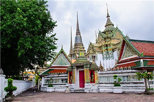 寺院,寺庙,卧佛,曼谷,泰国