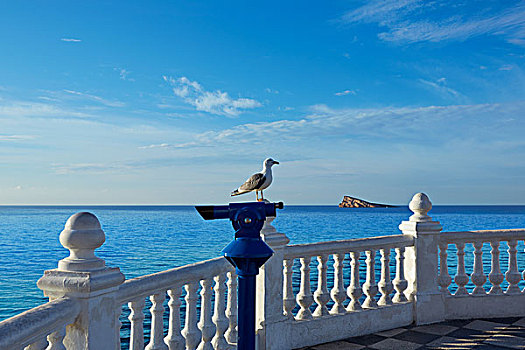 贝尼多姆,眺台,地中海,瞭望点,阿利坎特,西班牙