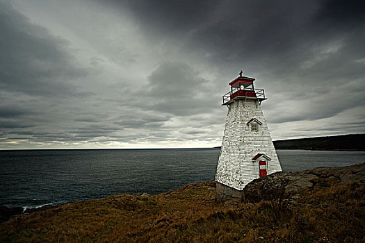 灯塔,风暴,长岛,芬地湾,加拿大