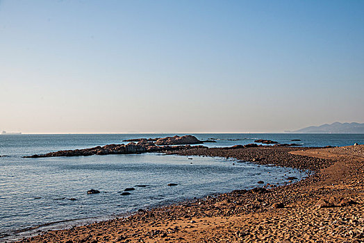 山东青岛胶州湾海滨风光