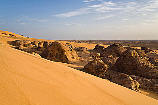 石头,沙漠,利比亚沙漠,利比亚,撒哈拉沙漠,北非,非洲