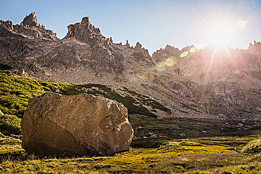 漂石,日光,山谷,纳韦尔瓦皮,国家公园,里奥内格罗,阿根廷