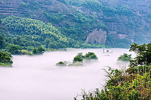 湖南,小东江,江,雾