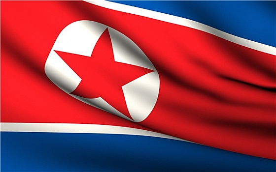 飞,旗帜,朝鲜,国家,收集