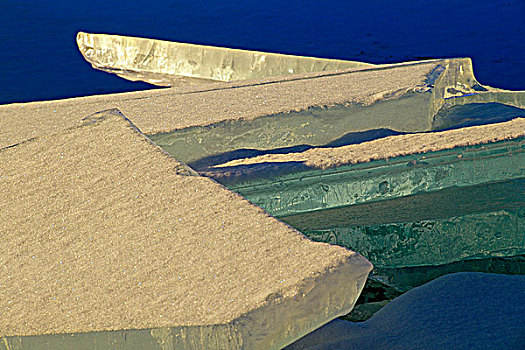 冰,特写,苏必利尔湖,靠近,安大略省,加拿大