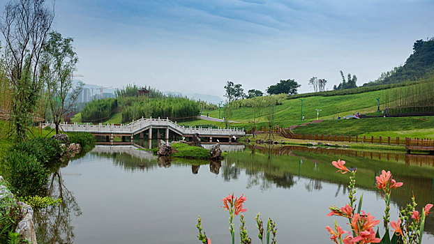 四川宜宾临港竹文化生态公园景观