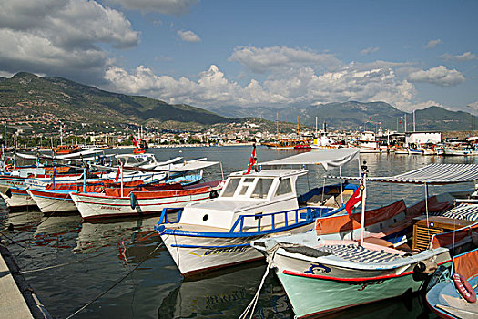 船,港口,阿兰亚,土耳其