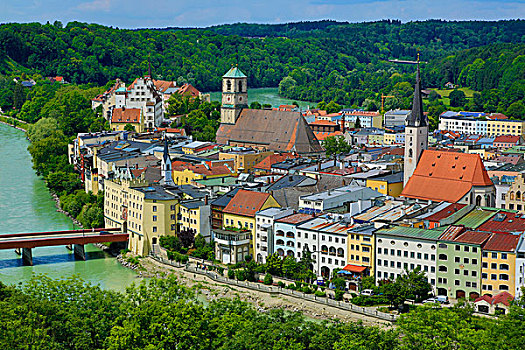 风景,城镇,旅店,上巴伐利亚,巴伐利亚,德国,欧洲