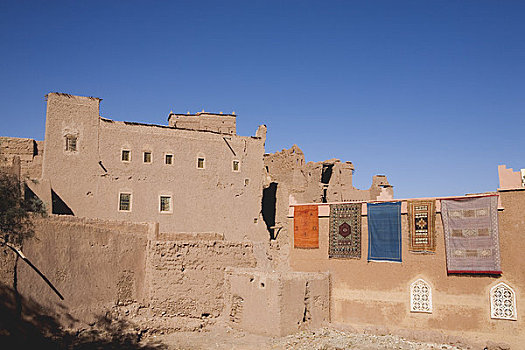 地毯,悬挂,广场,瓦尔扎扎特,摩洛哥