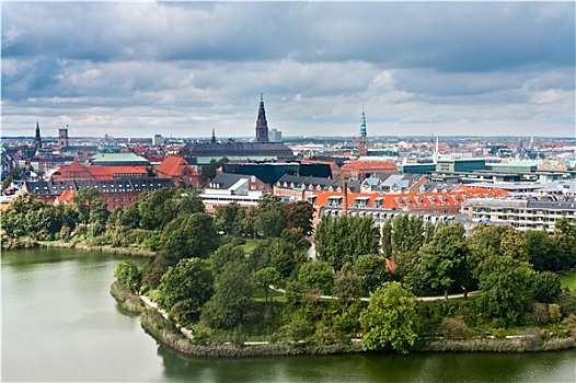 风景,中心,哥本哈根,丹麦