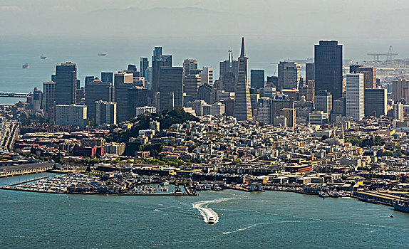 远眺,旧金山,旧金山湾,区域,美国,加利福尼亚