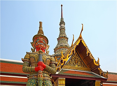 雕塑,大皇宫,曼谷