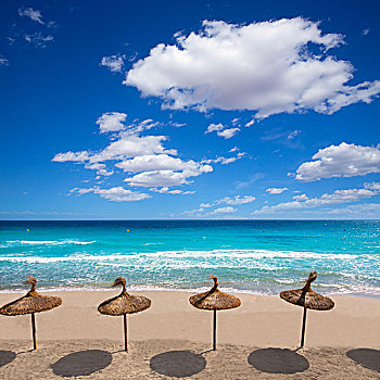 米诺卡岛,天窗,排,热带沙滩,巴利阿里群岛,西班牙