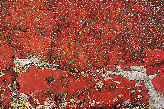 背景,红色,缝隙,水泥地