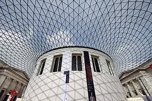 英格兰,伦敦,布鲁姆斯伯里,大英博物馆,读,房间,中心,伊丽莎白二世女王,方院