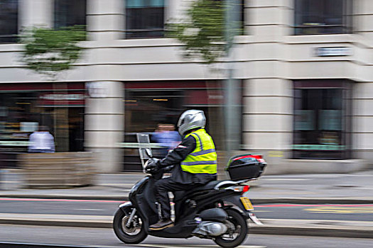 移动,摩托车,伦敦,街道