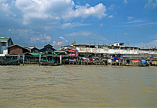 船,河,湄南河,曼谷