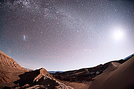 智利,阿塔卡马沙漠,月亮,山谷