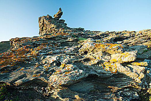 岩石构造,百丽莱内梅尔,莫尔比昂省,布列塔尼半岛,法国