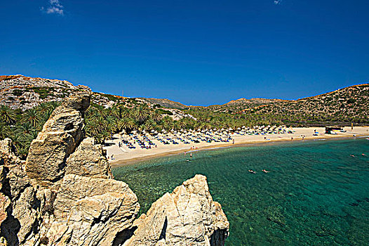 海滩,东海岸,克里特岛,希腊