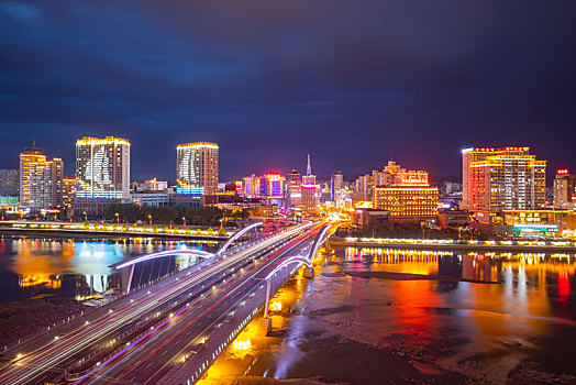 吉林省延吉市夜景