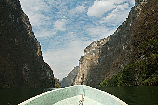 游船,河,峡谷,恰帕斯,墨西哥