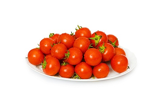 湿,西红柿,放置,隔绝,白色背景