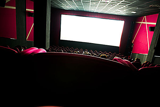 暗色,电影院,室内,倾斜,屏幕,椅子