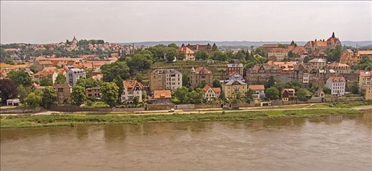 德国,易北河,城市,瓷器,城堡,世纪,物主,1260年,哥特风格,风景