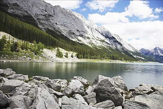药湖,碧玉国家公园,艾伯塔省,加拿大